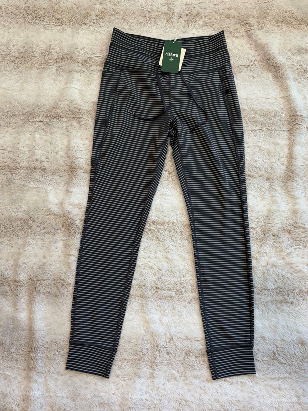 HALARA Black & White Striped Leggings new large